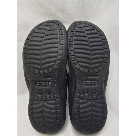 Crocs Unisex Athens Sandal Size 9 Mens/ 11 Womens Black/Beige Thong Flip Flops - Picture 7 of 9